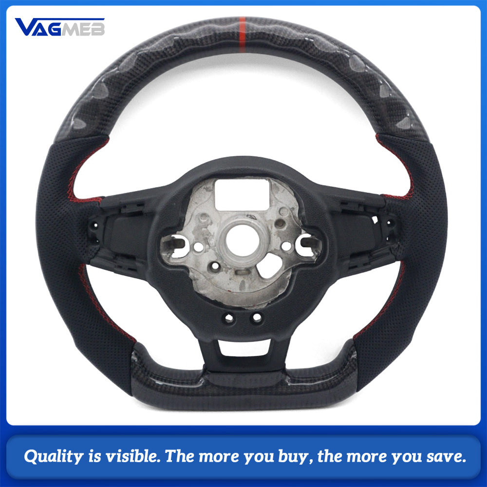 Real Carbon Fiber Steering Wheel for Gti Golf Vw MK7 2015-2019 Golf 7 R 2015-2017
