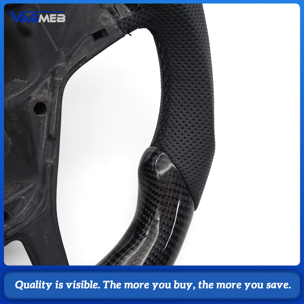 Carbon Fiber Steering Wheel With Leather For VW Volkswagen Golf 6 MK6