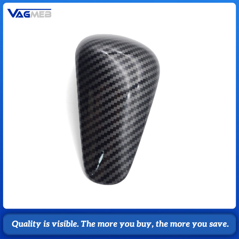 Car Gear Shift Knob Head Cover Sticker Interior Car Styling Accessories ABS Carbon Fiber Black New for Audi A6 A7