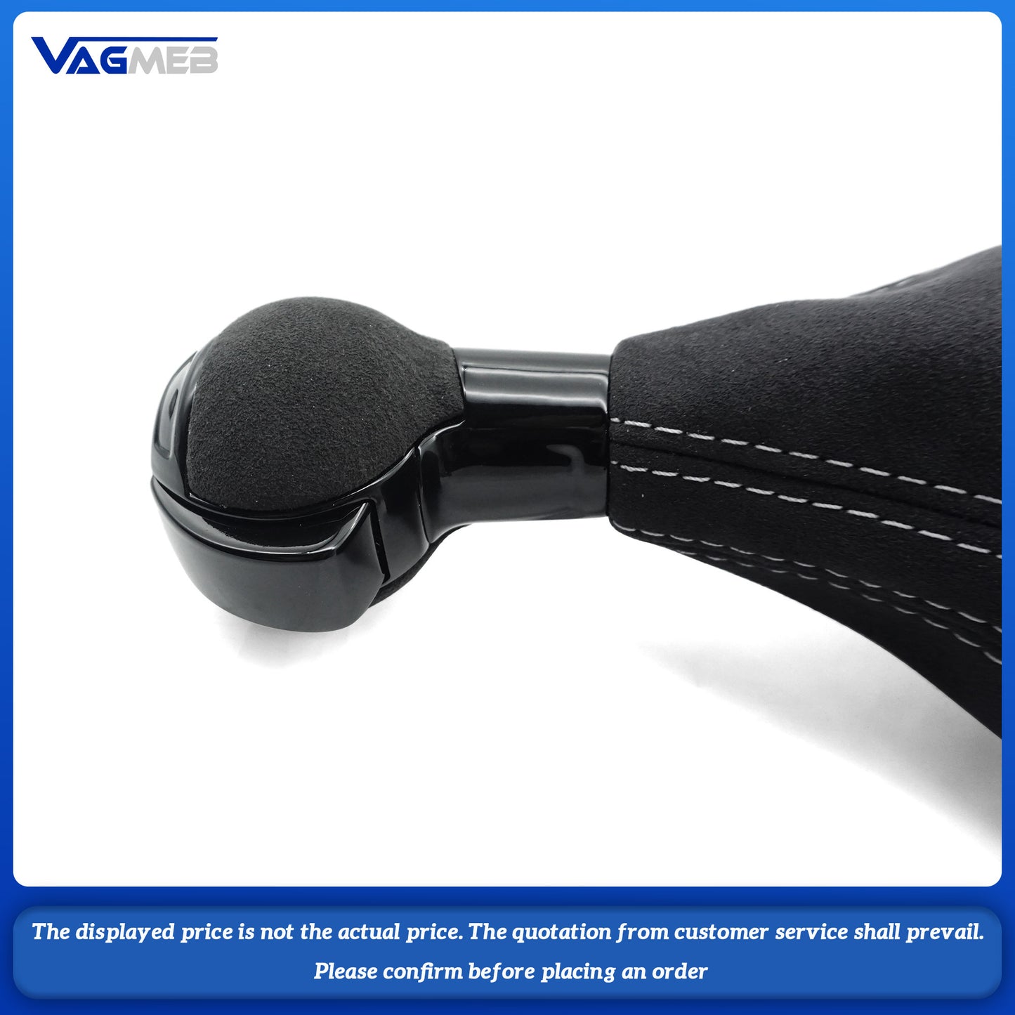 For Audi A6C7 Gear Shift Knob with PU Leather Gaiter Boot Cover