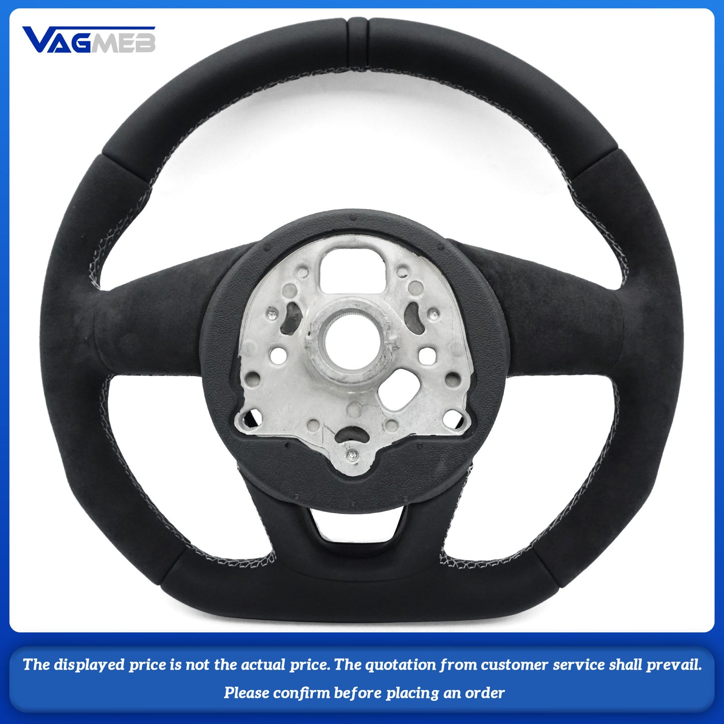 For Audi S RS sline logo A1 A3 8Y A4 B9 A5 B9 S3 S4 S5 RS3 RS4 RS5 Custom steering wheel without buttons and paddles