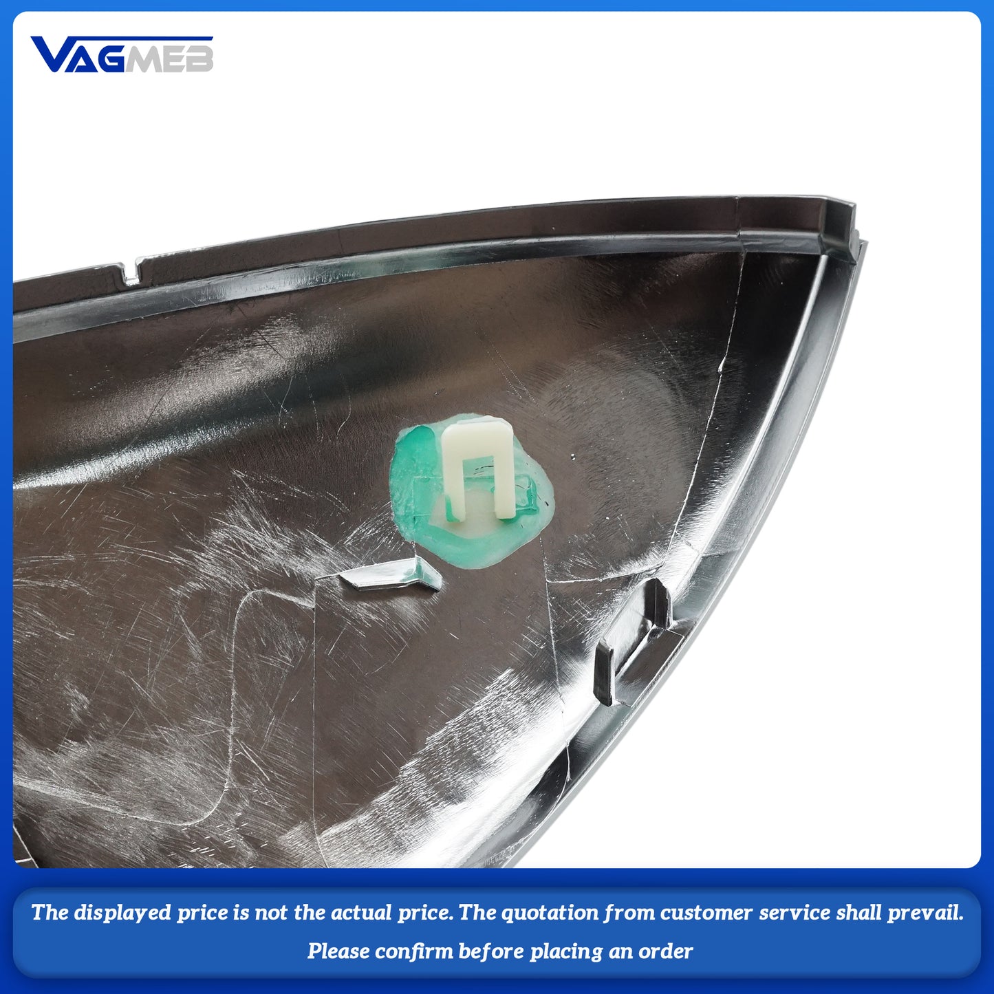 Car Mirror Cover For VW Golf MK7 Matte Chrome Silver Rearview Mirror Cover Protection Cap Car Styling