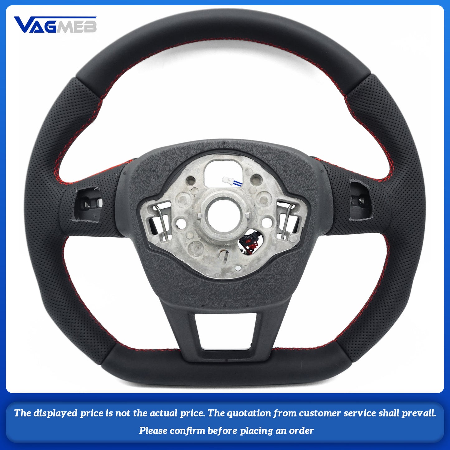 For Audi A6 RS6 C8 Pemi Perforated Leather Blat Bottomed Sports With heating function Steering Wheel