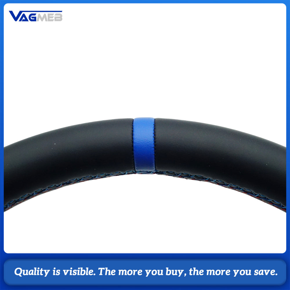 Fully leather steering wheel suitable for BMW 3 Series, 4 Series, 5 Series G20, G21, G80, G81, G22, G23, G30, paired with a carb