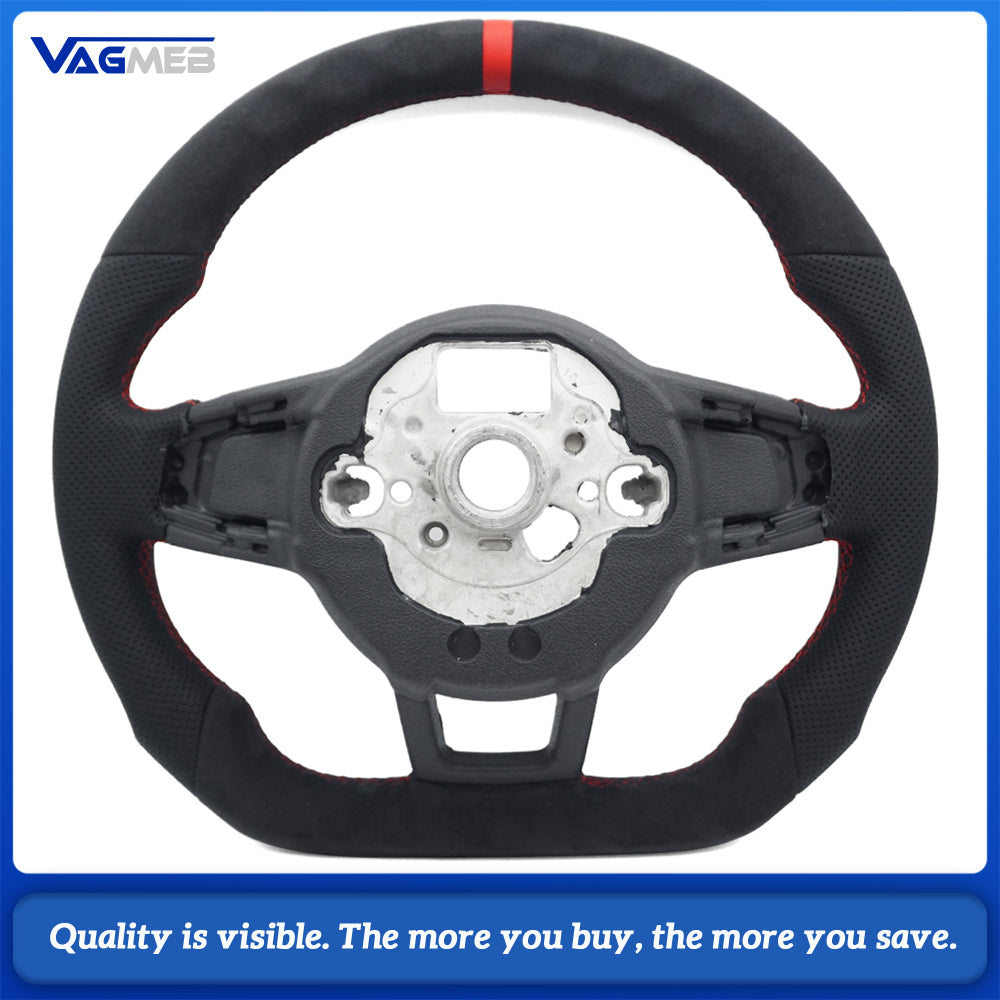 Leather steering wheel suitable for VW Golf MK7 7.5 GTI GTD GTE R Polo GTI Tiguan MK2 Passat B8 Sport steering wheel