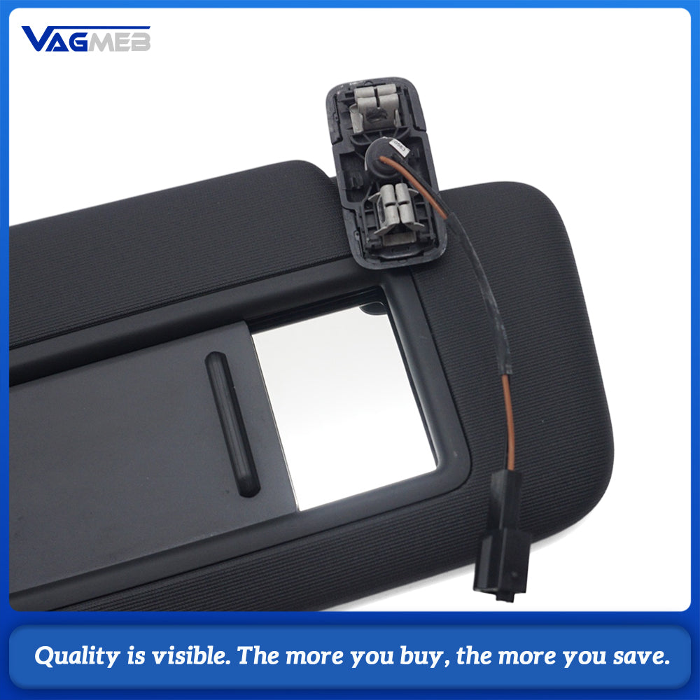 Car Right Passenger Sun Visor Black Interior Sun Shade Replacement Part 5GG857552G 3H8 For VW Golf 8 MK8