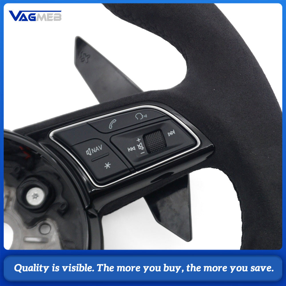 Grip Carbon Fiber LED Illuminated Steering Wheel For Audi A4B9