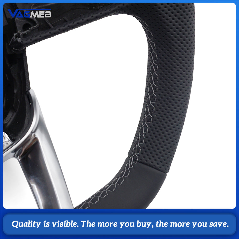 Perforated leather steering wheel for Audi Q5 FY Q7 4M Q8 S RS LOGO multifunctional steering wheel