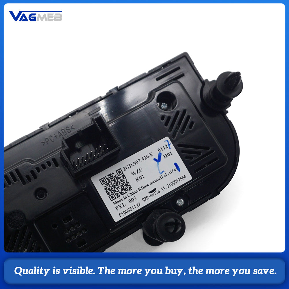 For VW  MQB Golf 7 Jetta Tiguan Passat B8 TRoc Manual Air Conditioning Panel Controller with seat heating 2GD 907 426 A/E