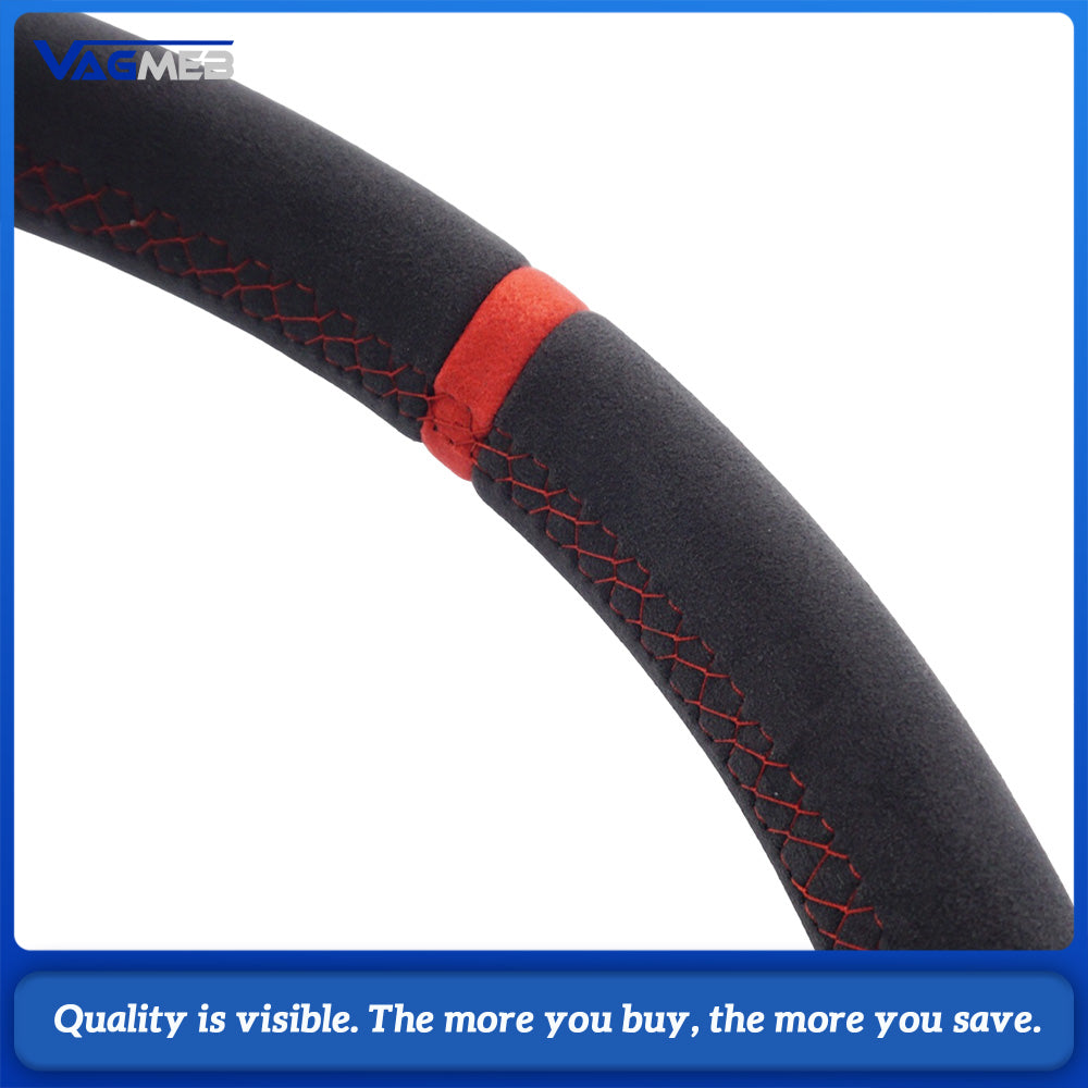 Full suede with red stitching & red center marker Steering Wheel For VW Golf 7 MK7 Polo gti 7 jetta passat R-Line Golf 6 CC