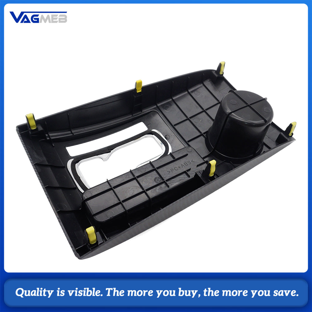 Center Console Shifter Bezel Gear Shift Panel Cover Cup Holder Trim Carbon Fiber For Toyota Tacoma 2005-2015