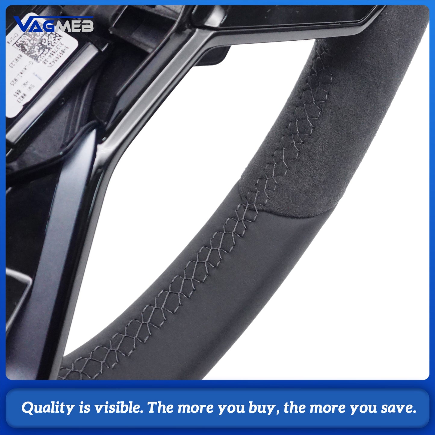 For VW Golf 8 MK8 POLO GOLF 7 GTI R-line MK7 MK6 Passat CC GTS Scirocco GTD GTE GLI JETTA Leather Steering Wheel