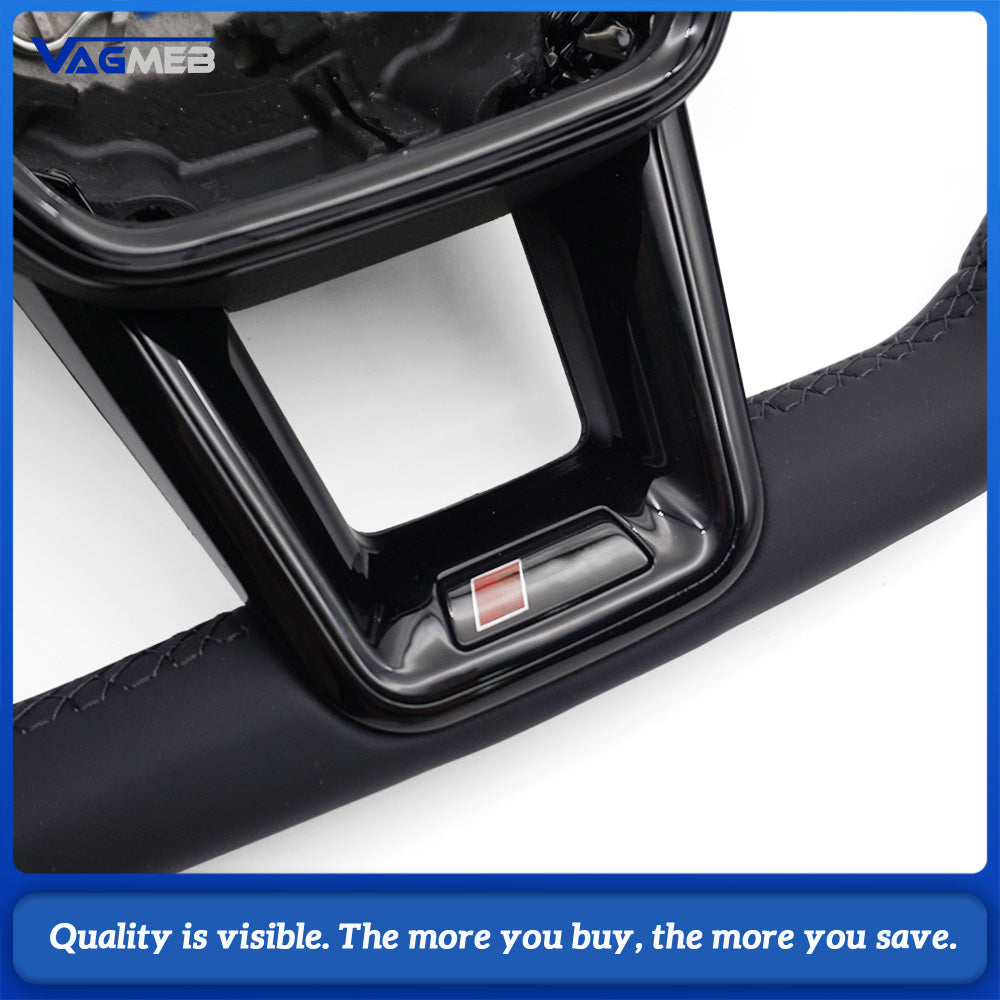 steering wheel suitable for Audi A6 C8 A7 black stitched leather flat bottomed steering wheel