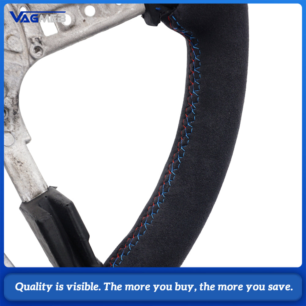 With White Top Mark CS Style Steering Wheel Core for BMW F01 F07 F10 F20 F21 F22 F25 F26 F30 F31 F32 F36 M2 M3 F80 F82 F15 F16