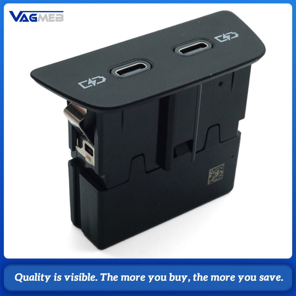 14D 035 954 Dual USB-C Charging Socket For VW ID.3 Passat 2020-2024 Rear Center Console USB Type C Port Module