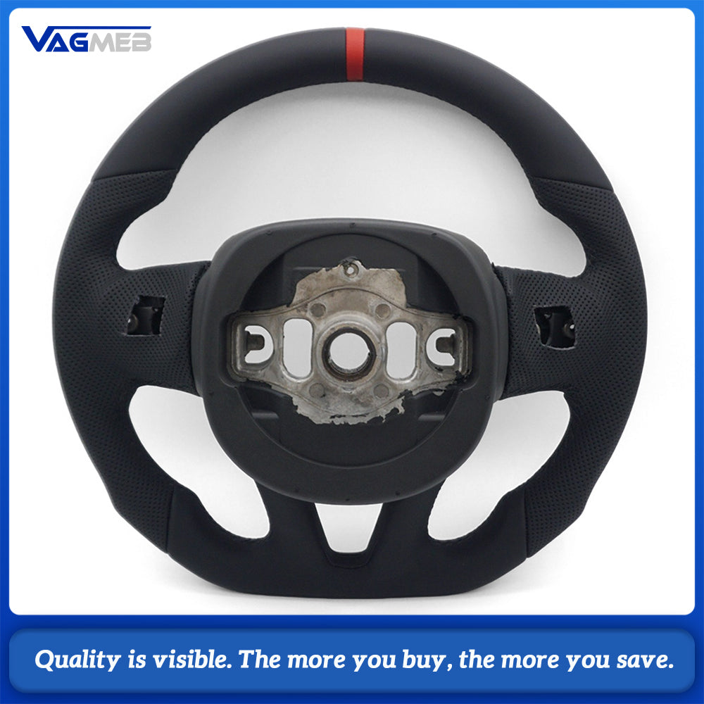 Half perforated For Dodge Challenger/Charger SRT HELLCAT 2015-2020 Perforated Leather Car Steering Wheel