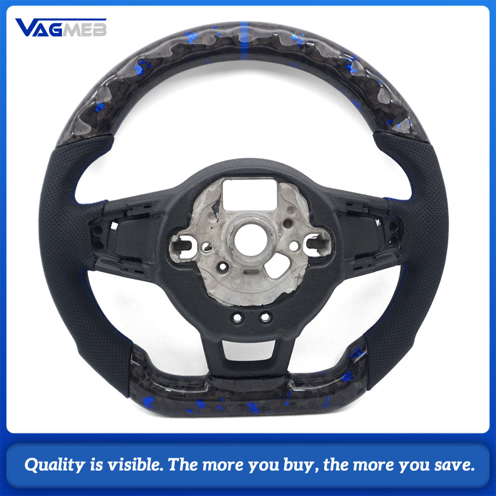Real Carbon Fiber Steering Wheel for VW Golf MK7 2015-2019 Golf 7 R 2015-2017