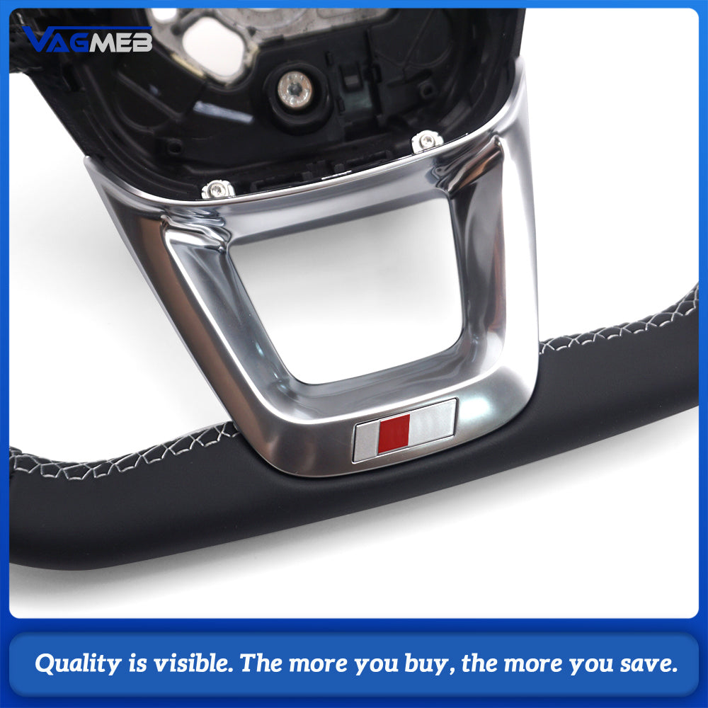 Perforated leather steering wheel for Audi Q5 FY Q7 4M Q8 S LOGO multifunctional steering wheel