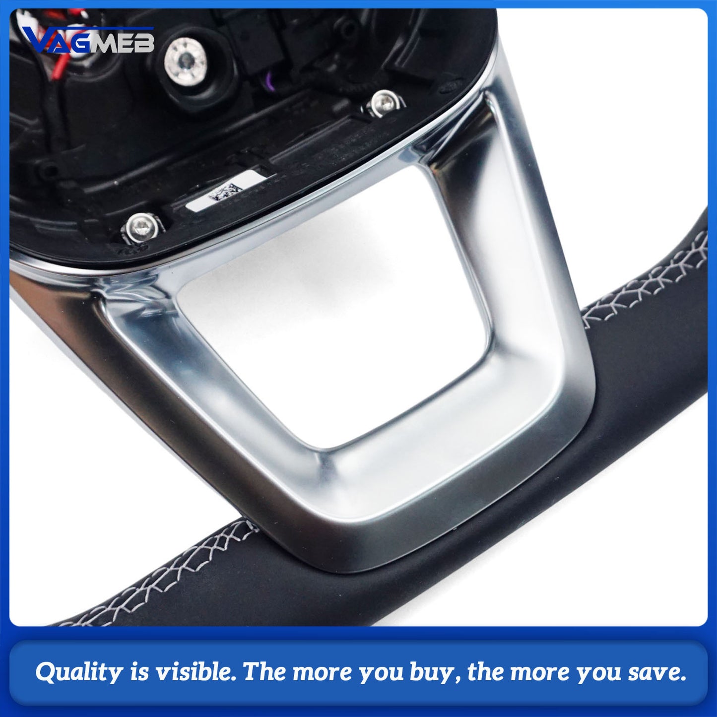 Alcantara leather flat bottomed sports steering wheel with heating For Audi Q5 FY Q7 4M Q8, Car Accessories