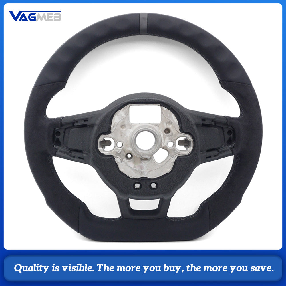 Suede leather perforated material steering whee core for VW Golf MK7 7.5 Polo Tiguan MK2 Passat B8