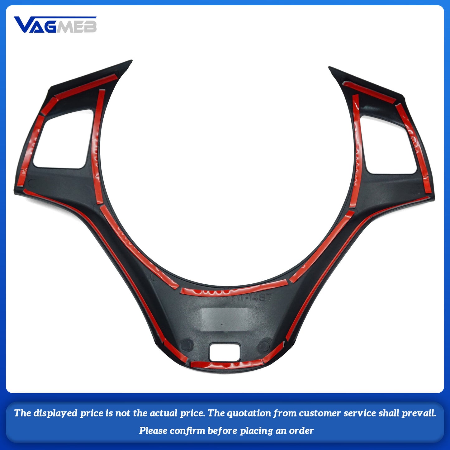 For BMW 1 3 Series E32 E87 E90 E92 E93 2005 - 2012 Steering Wheel Panel Sticker Cover Decoration Trim Moulding Accessories