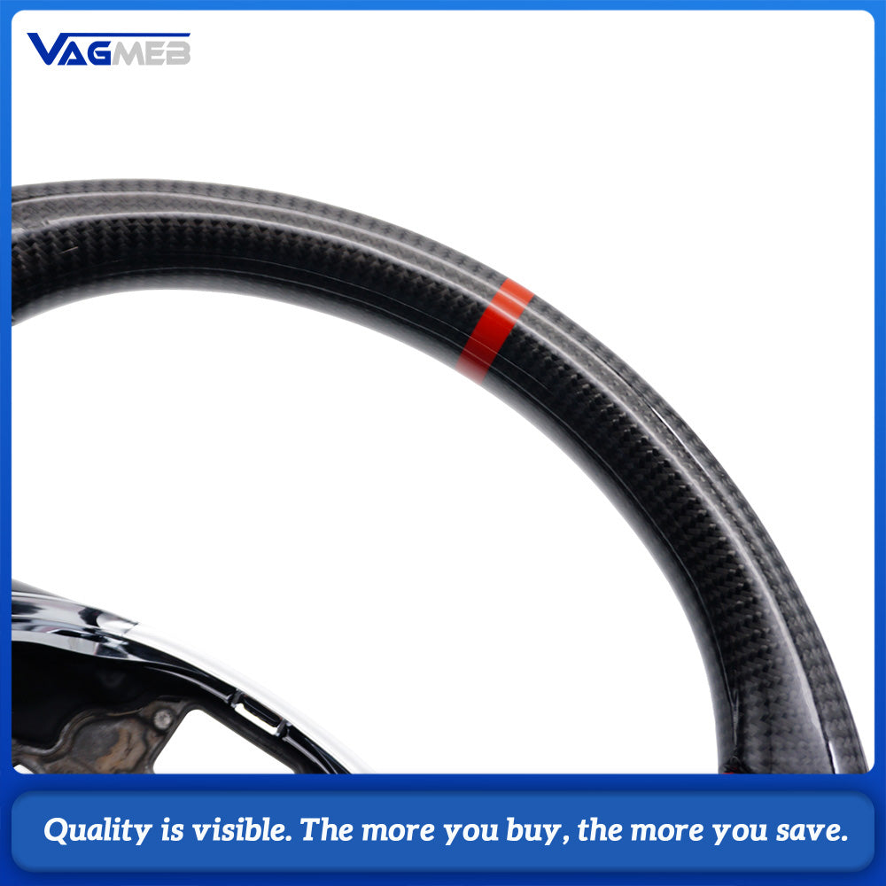 For VW Golf MK 7 7.5 custom carbon fiber alcantara steeringwheel with button frame stitching color can be customized