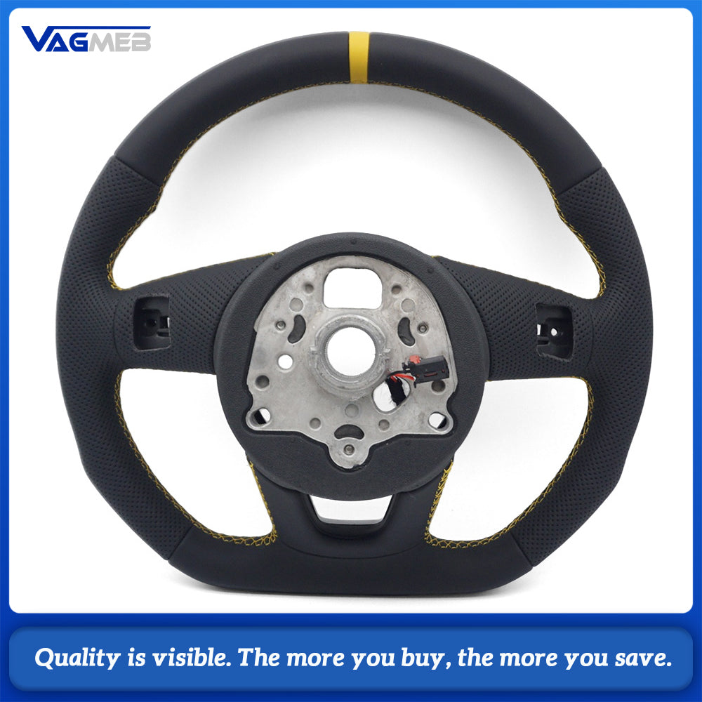For Audi A4 B9 Automatic Sport Style Leather steering wheel car accessories