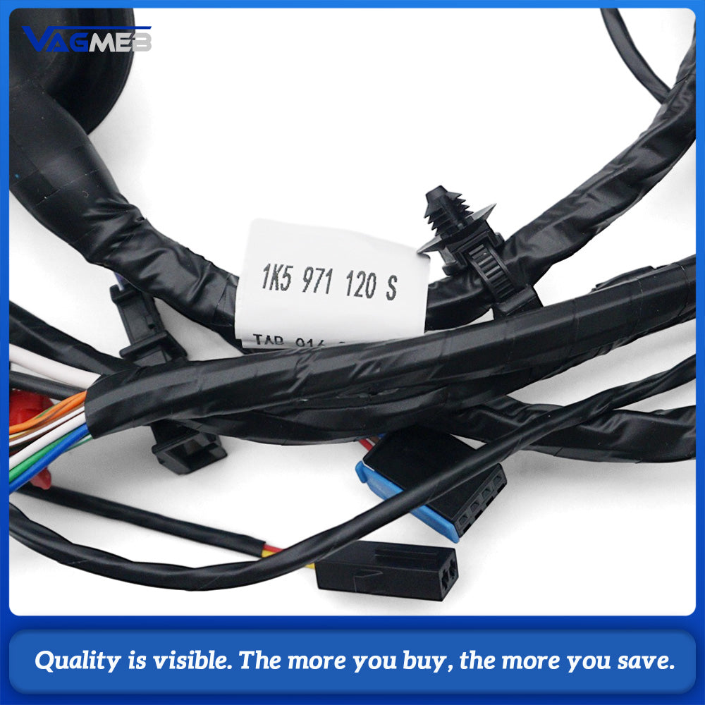 Car Front Left Driver Side Door Wiring Harness Compatible With For VW Jetta MK5 OE 1K5 971 120S Replacement Cable Loom