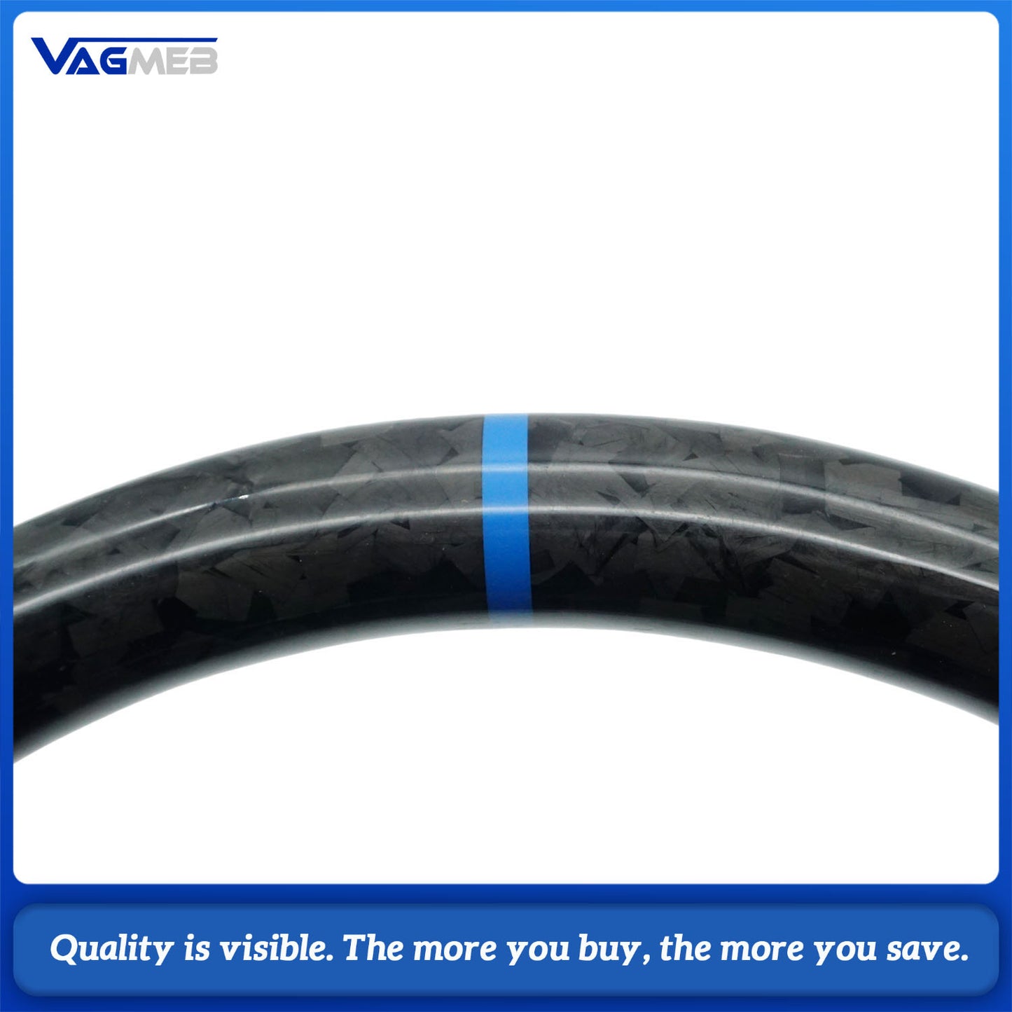 For VW Golf 8 MK8 Forged carbon fiber half-hole belt with R8 key assembly and heating function
