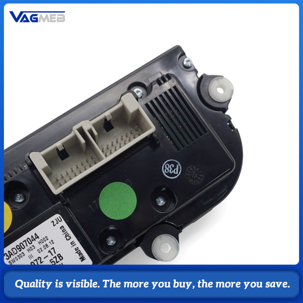 3AD 907 044 AA Climate Control Switch Panel For VW Passat B7 2011-2016 Digital Temperature Display AC Heater Control Unit Support RNS RCD Screen Data Visualization Easy Install Auto Interior Accessories