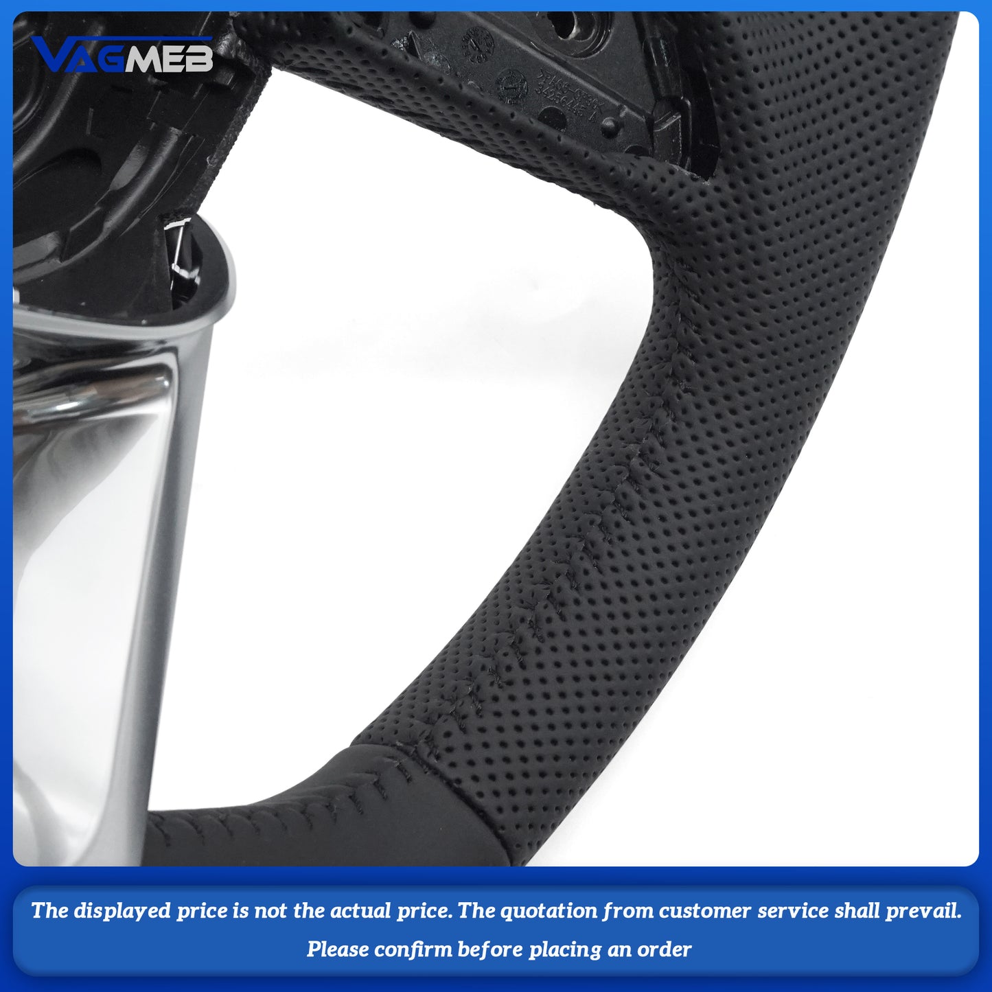 Perforated leather steering wheel for Audi Q5 FY Q7 4M Q8 S RS LOGO multifunctional steering wheel