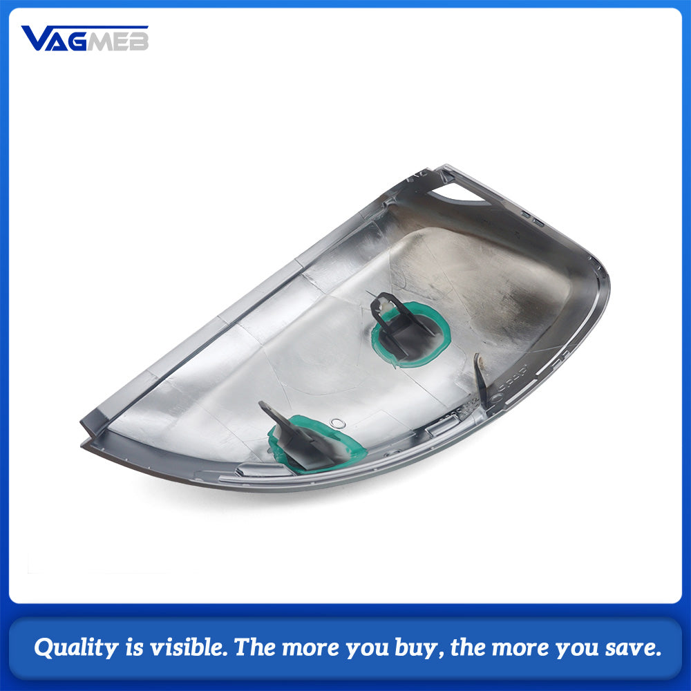 Silver Mirror Covers Chrome Side Mirror Housing Replacement For VW Tiguan MQB PQ Platform