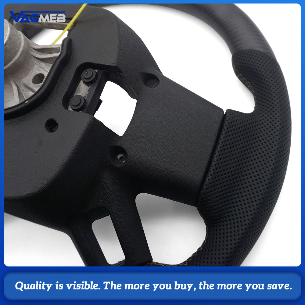Matte carbon fiber perforated steering wheel With heating For Land Rover Defender Range Rover Defender L663 Discovery 5 III L462 2020-2024