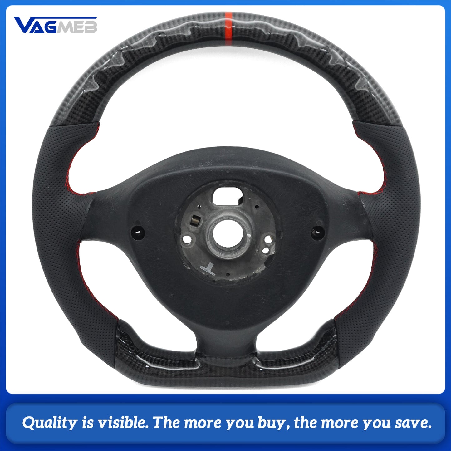 For VW Golf 4 IV Mk4 GTI 1997-2003Passat B5Seat Leon 1M MK1 Carbon Fiber Steering Wheel