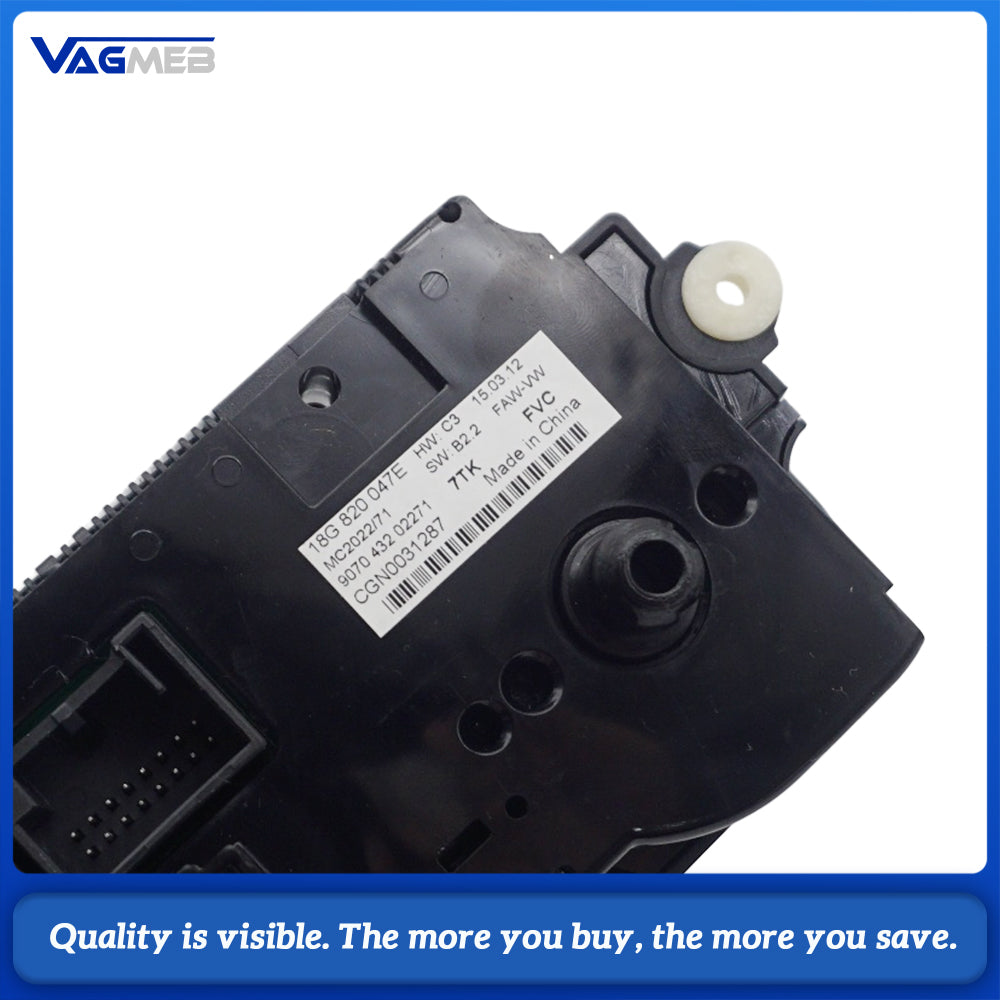 For VW Bora 2011-2018 18G 820 047E Mechanical AC Switch Three Knob Air Condition Controller