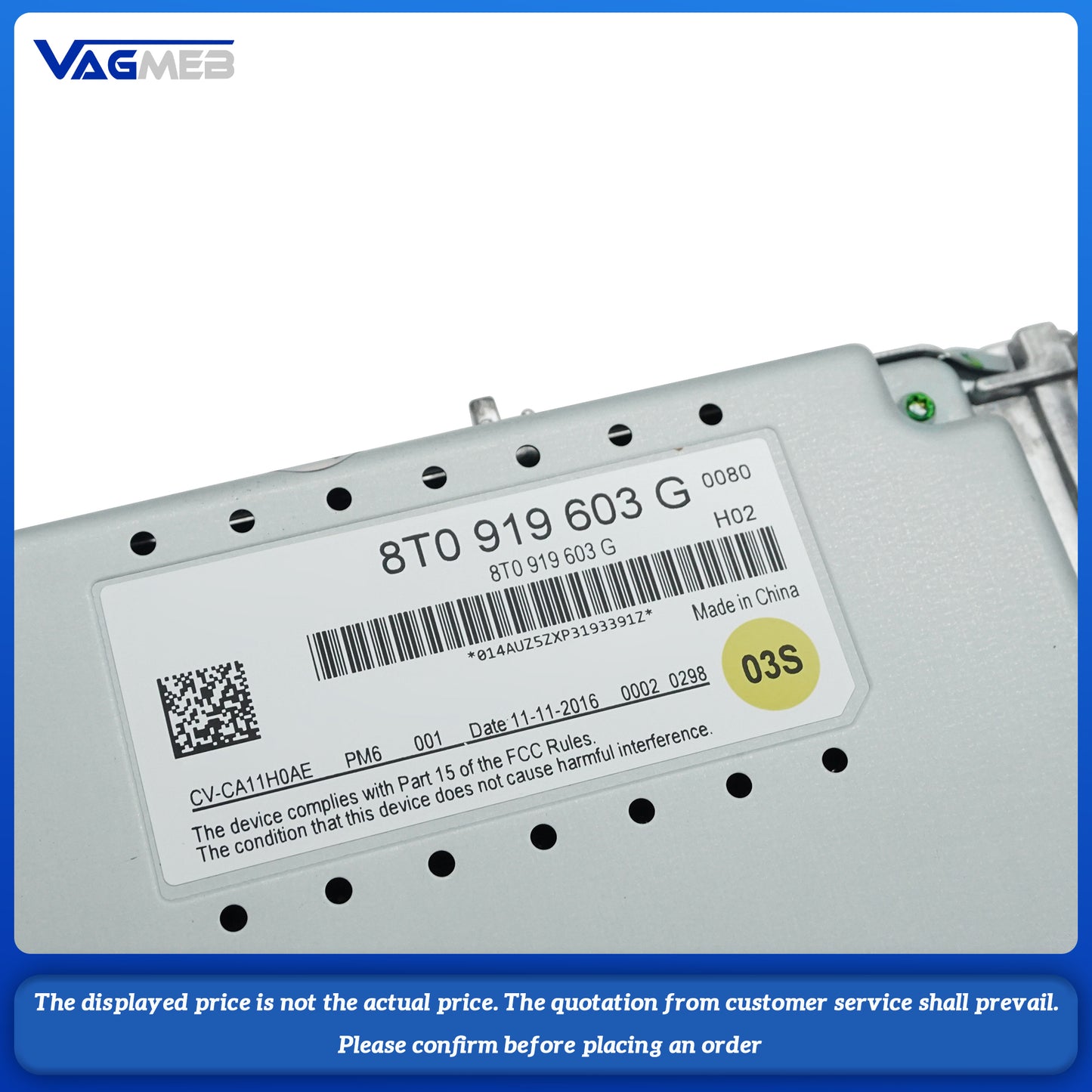 OEM MMI Display Unit Screen For Audi A4 S4 RS4 8K A5 S5 RS5 Q5 8R  8T0 919 603G