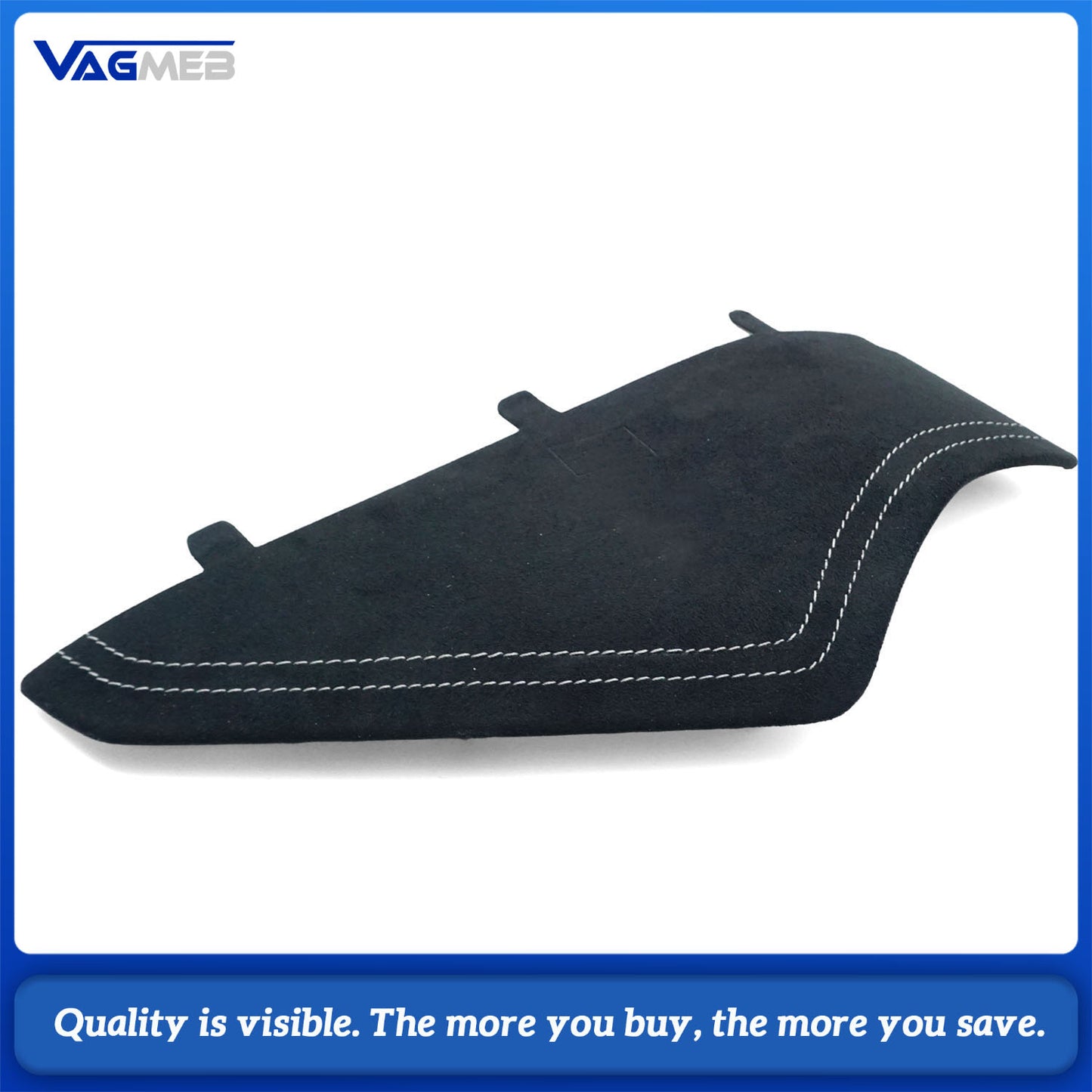 For Audi A6 C8 RS6 C8 Suede Grey Stitching Dashboard cover plate with S/RS emblem