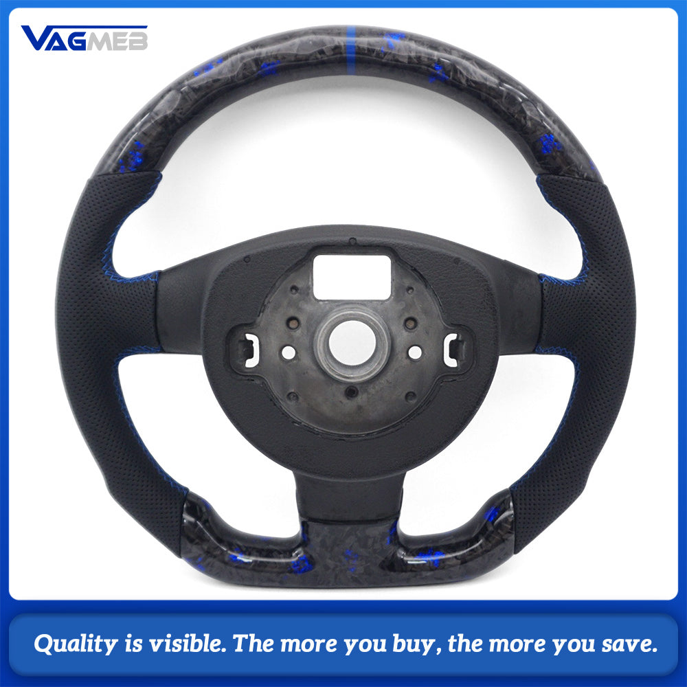 For VW  Golf MK5 Real Carbon Fiber Steering Wheel With Leather