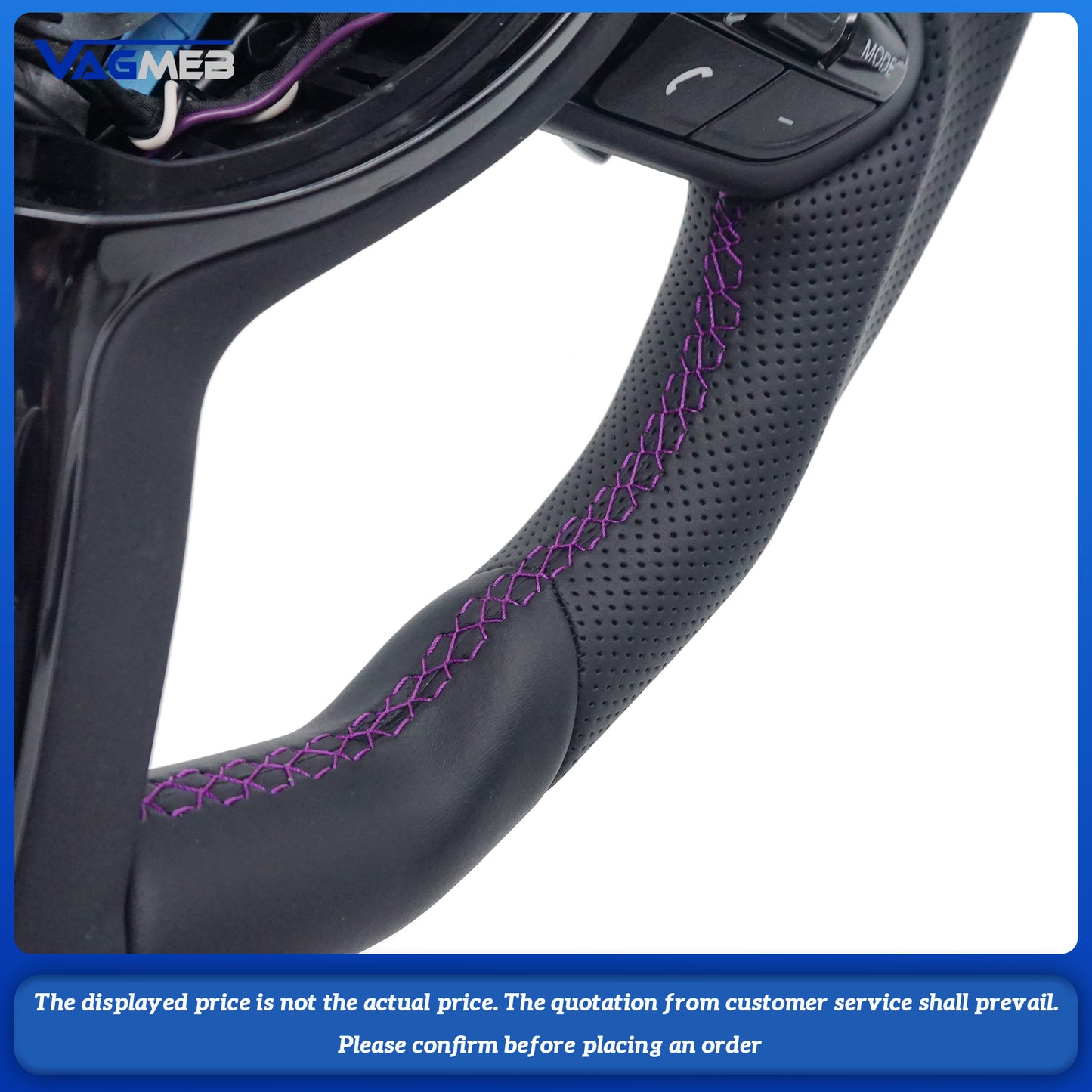 Custom BMW F style Darth Vader steering wheel For BMW F10 F20 F30 E60 E90 3 Series 5 Series leather perforated leather
