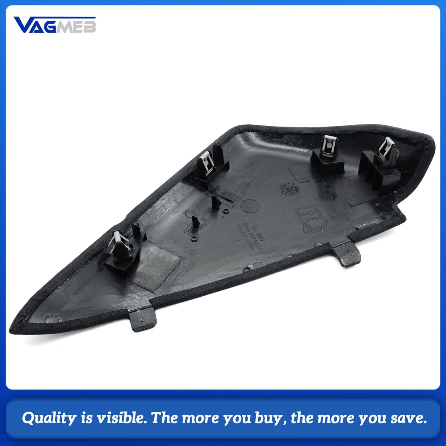 For Audi A4 B9 Q5 Alcantara Black Stitching  Dashboard Cover Decoration RS/S Logo