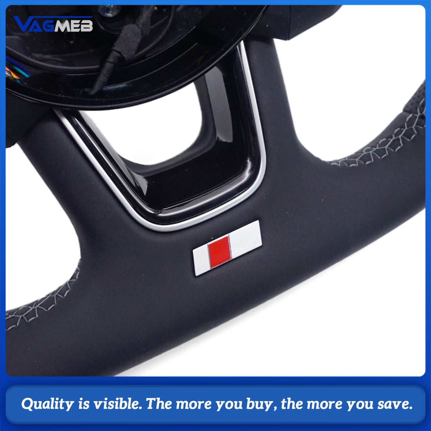 Sport steering wheel suitable For Audi A4 B9 S3 RS4 RS5 A3 A5 S3 S4 S5 perforated leather steering wheel with R8 button