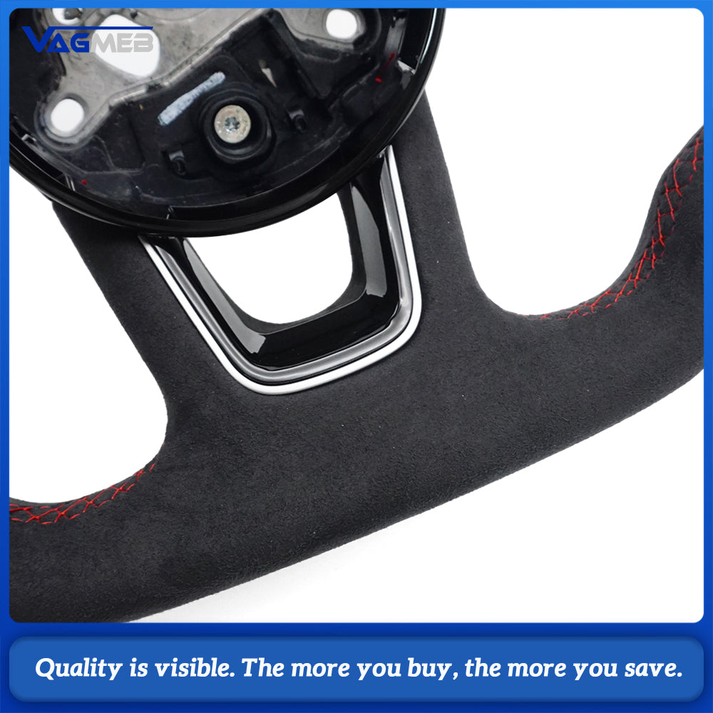 Sports style car steering wheel suitable for A4 S4 B9 A3 S3 8V RS4 RS5 A5 S5 2017-2024 leather steering wheel car accessories