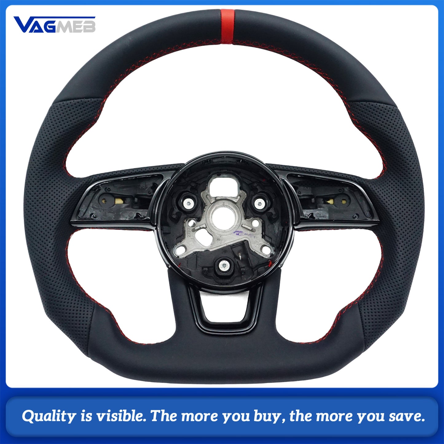 Sports style car steering wheel suitable for A4  B9 leather steering wheel car accessories