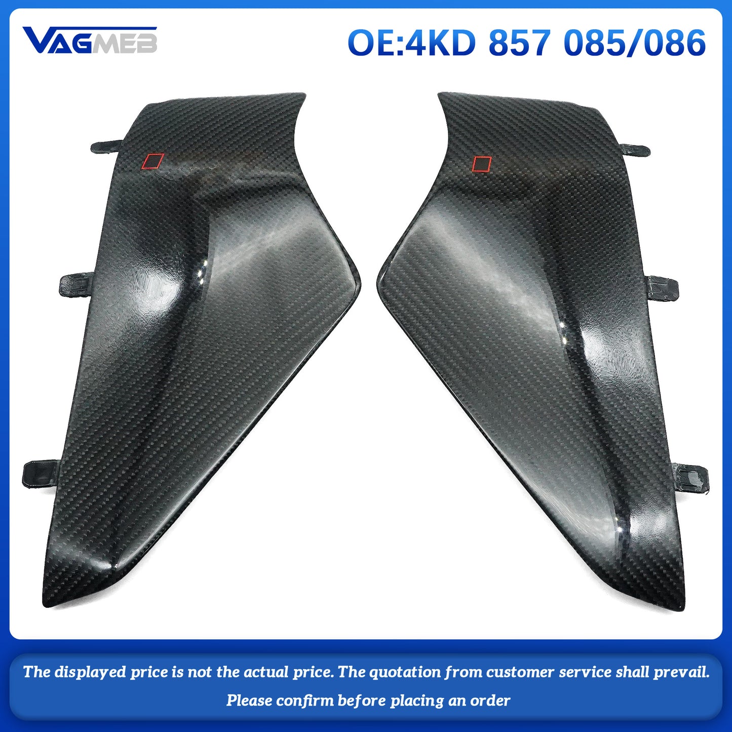 For Audi A6C8 Carbon fiber dashboard cover plate