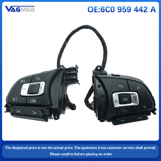 Steering Wheel Control Button Pair For Polo 2015 Sharan 2016 Je-tta MKVI 15-16 6C0 959 442 A