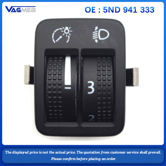 Brightness Dimmer Headlight Height Adjust Switch For VW Tiguan 5ND 941 333