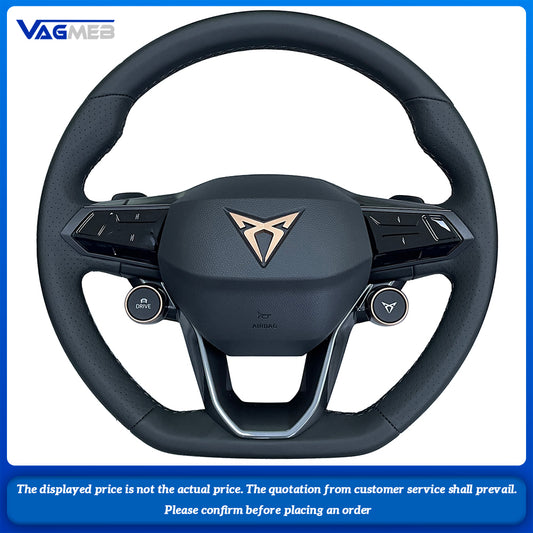 For SEAT Cupra FR Leon MK4 Seat Leon FR Mk3 2013-2021 Ibiza 6J DIY Car Steering Wheel Cover Braid leather Accessory