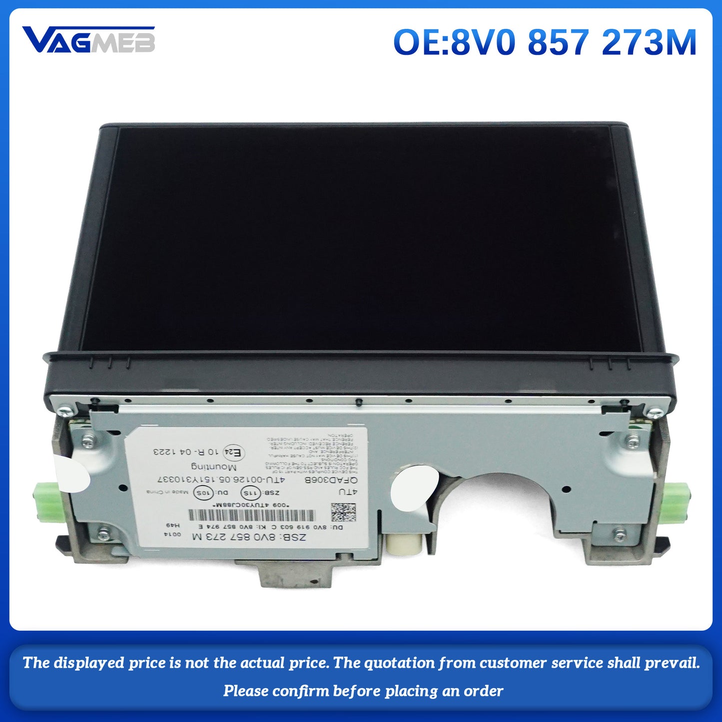 For Audi A3 8V LCD screen  8V0 857 273M