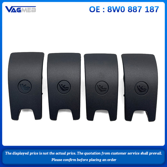 New Black Child Restraint Rear Seat Hook ISOFIX Cover For Audi A4 A5 A6 A7 S5 S4 S6 2017 2018 2019 - 2021 8W0 887 187