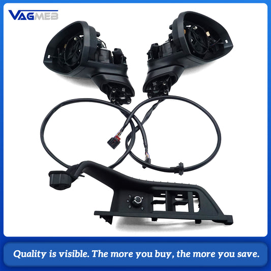 Power Folding Mirror Half Assembly Set Left Right + Switch For 2016-2020 Audi A4 B9 8W A5 F5